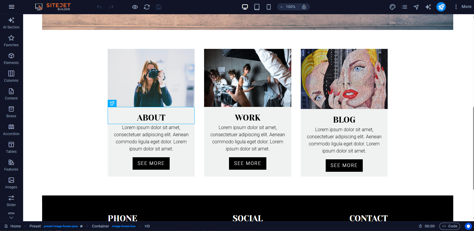 Editor del sitio